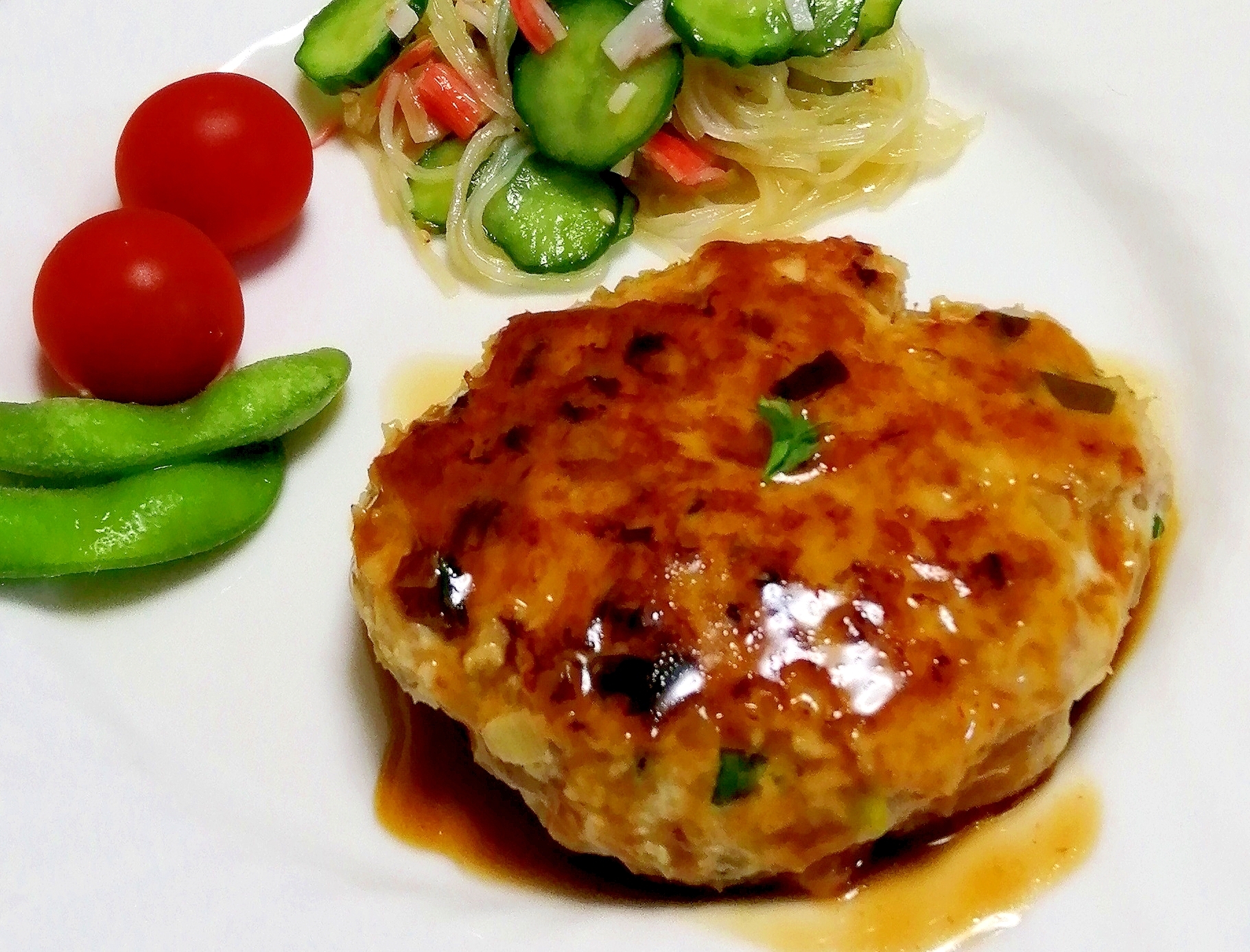 ごぼう&おから入り鶏つくねハンバーグ♡食物繊維補給