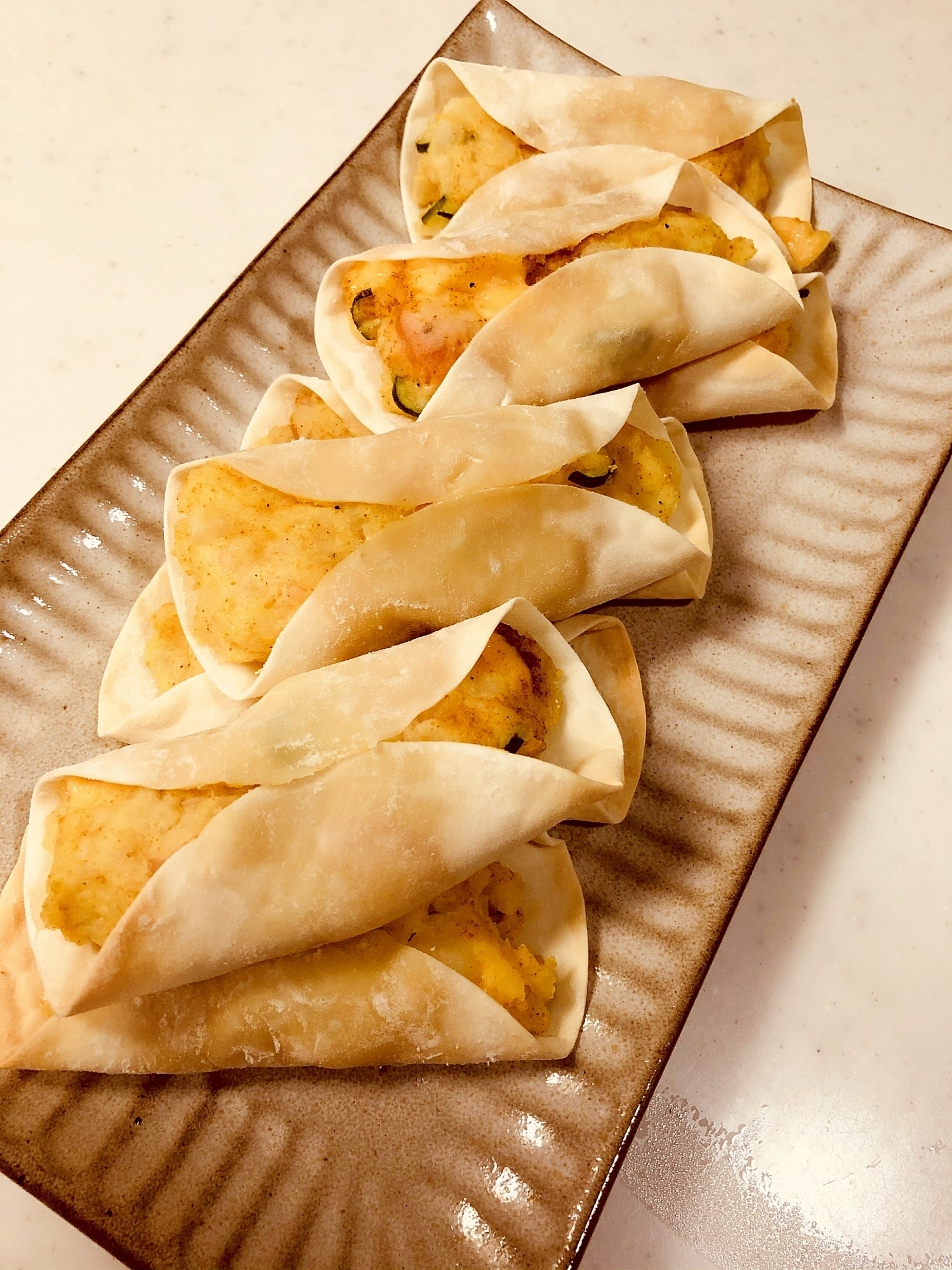 餃子の皮でポテサラリメイク 彡 レシピ 作り方 By ポンちゃん48 楽天レシピ