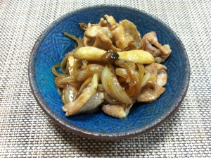玉ねぎと豚肉の炒め物