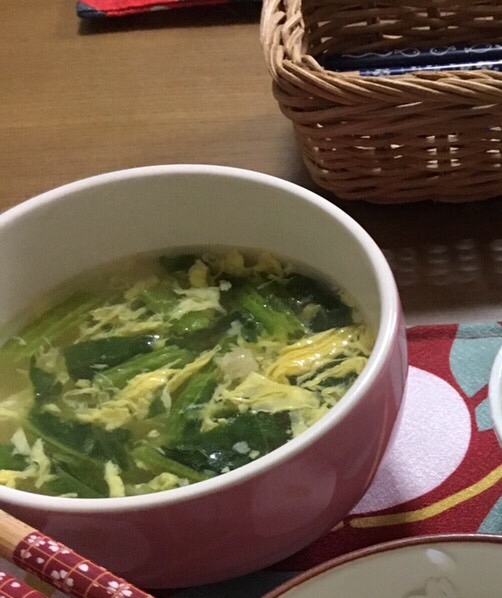 玉子と小松菜のスープ レシピ 作り方 By パパっと4967 楽天レシピ