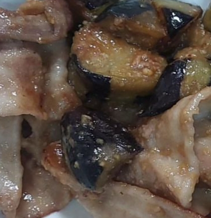 なすと豚バラ肉のポン酢炒め