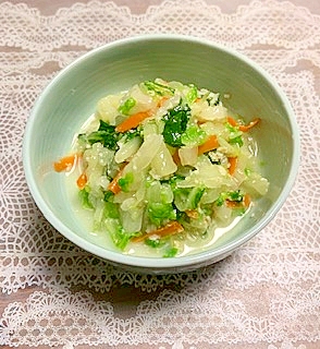 白菜と人参の皮の塩糀ナムル
