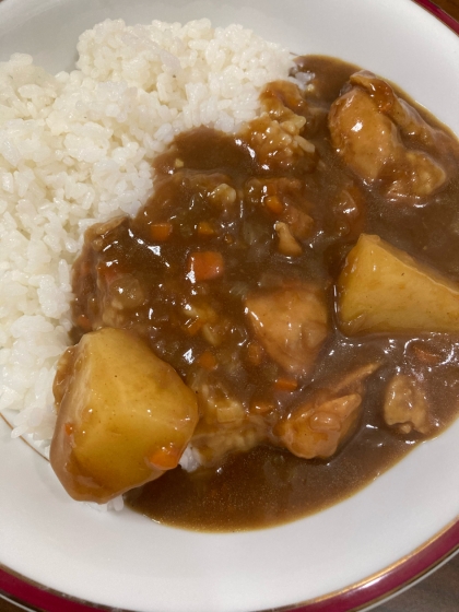 ☆フライパンで一人分カレー☆