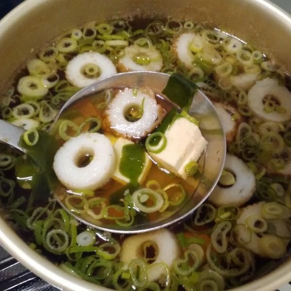青ネギたっぷり☆昆布と鰹だしのお吸い物
