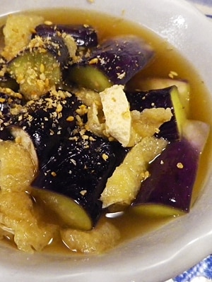 茄子の煮浸し なすの煮びたし【本つゆ（めんつゆ）使用】のレシピ・つくり方