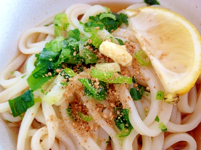 簡単ぶっかけレモン胡麻うどん