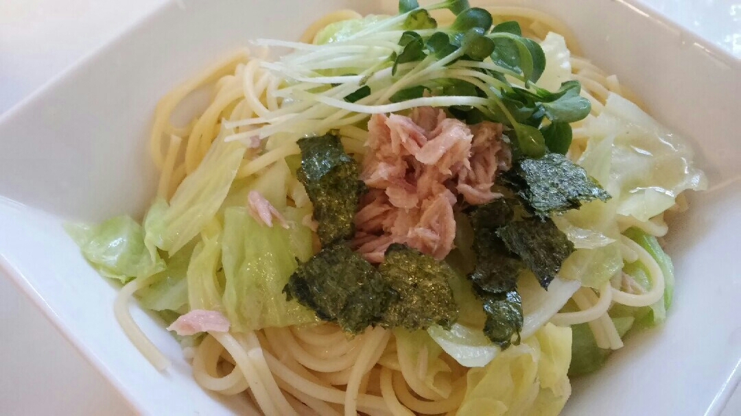 キャベツとツナの和風パスタ～♪