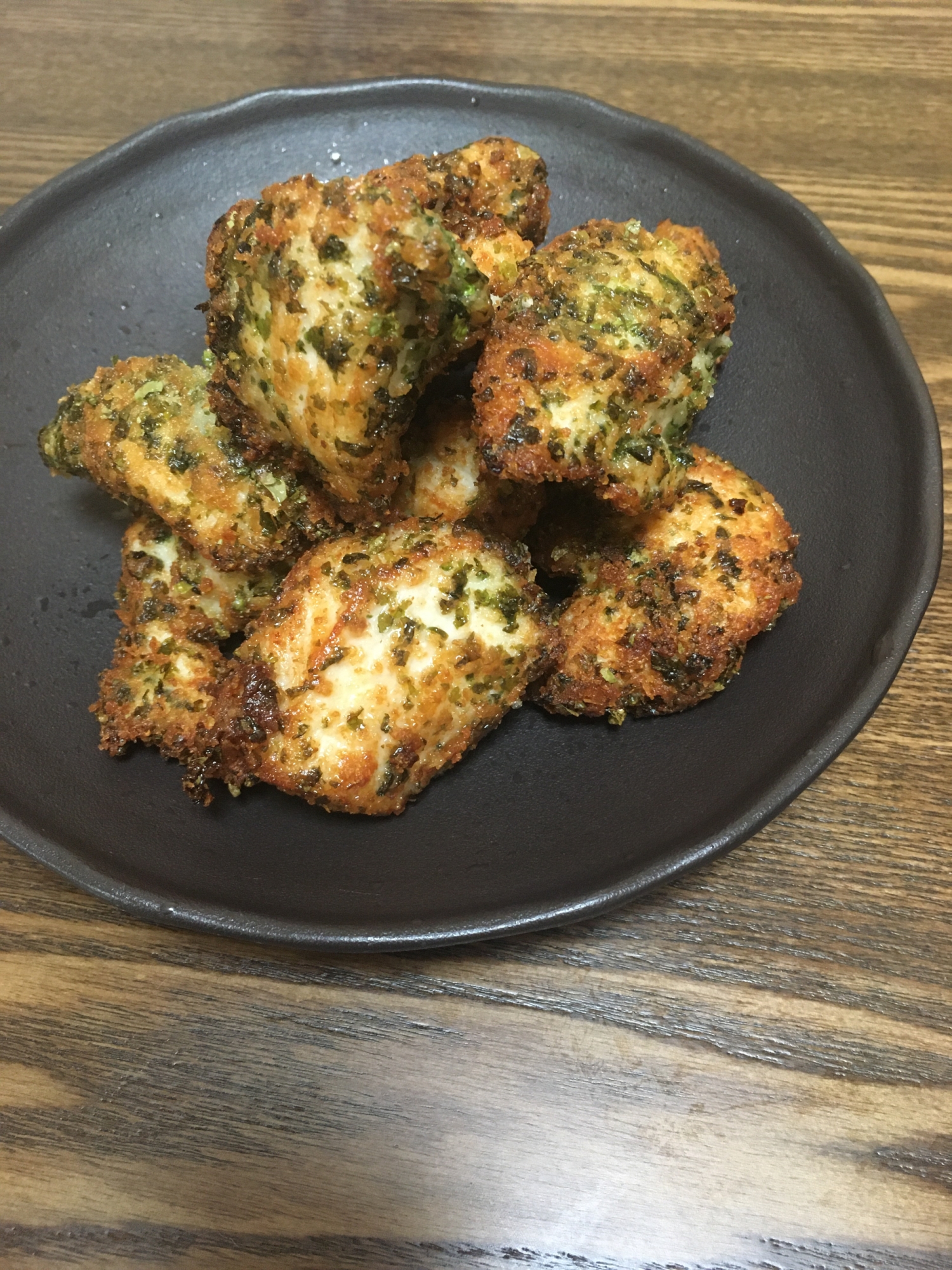 鶏胸肉で☆青のりパン粉焼き