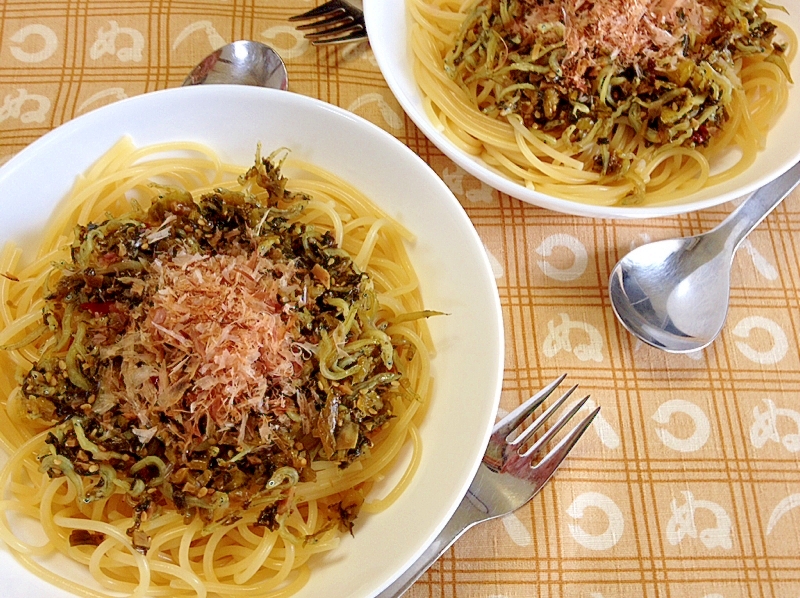 高菜としらす☆和風パスタ