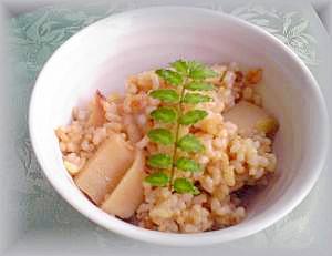 圧力鍋なら30分!今が旬~たけのこ玄米ごはん♪