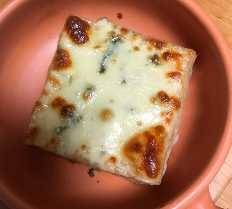 厚揚げのセロリキーマカレーチーズ焼き