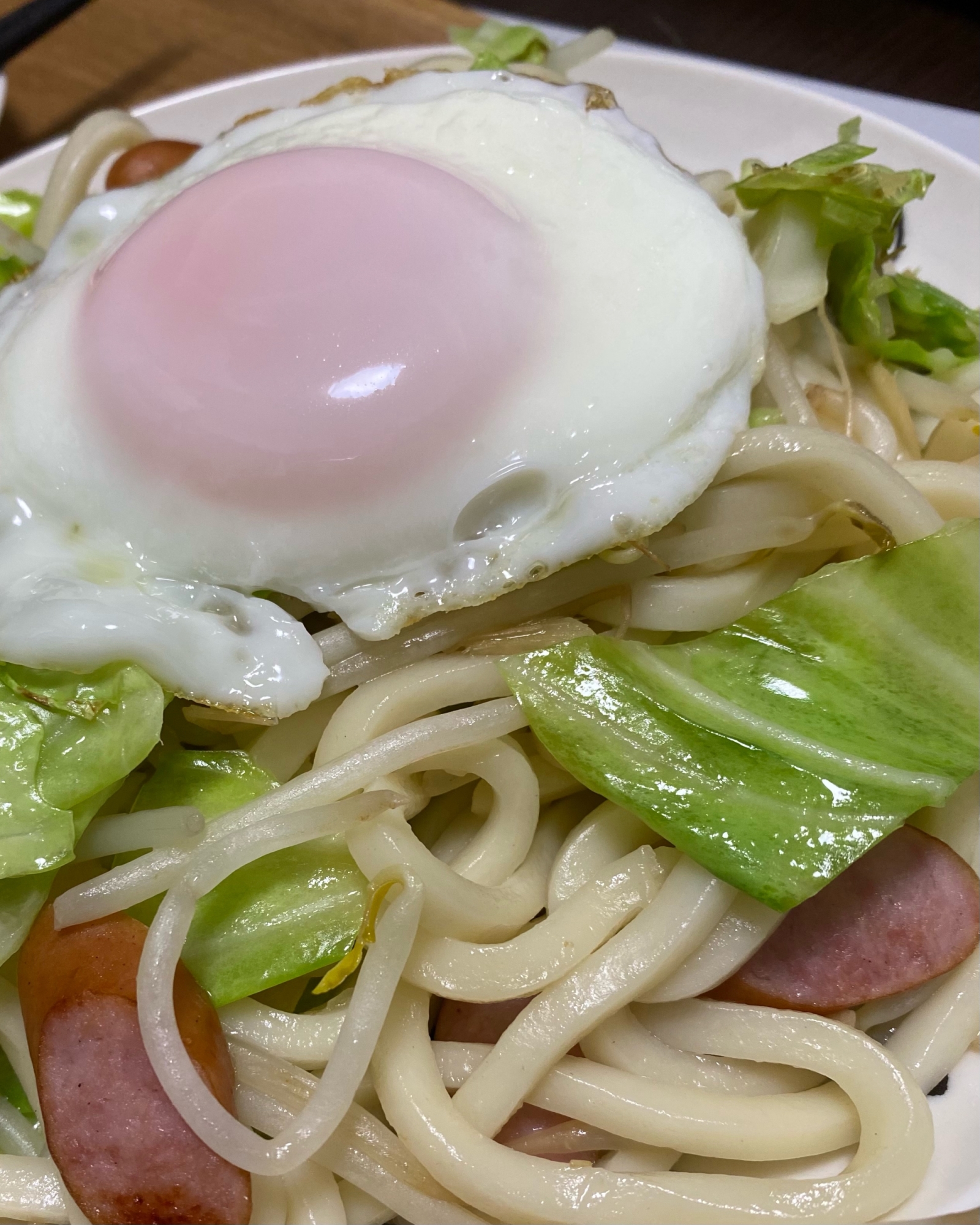 目玉焼き焼うどん