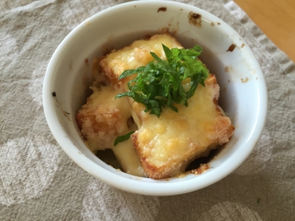 厚揚げの明太チーズ焼き