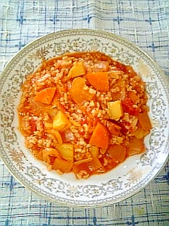 ☆たっぷり野菜のトマト玄米リゾット☆