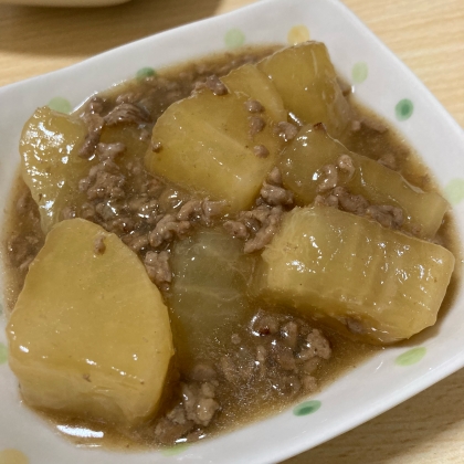 肉の旨味が大根に！大根とひき肉のそぼろあんかけ