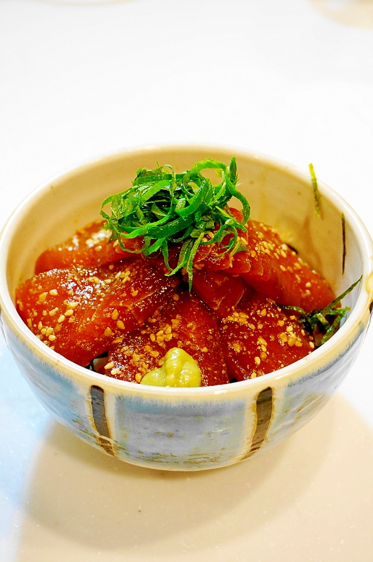 お手軽でも本格的な味付け マグロの漬け丼 レシピ 作り方 By Oppeke22 楽天レシピ