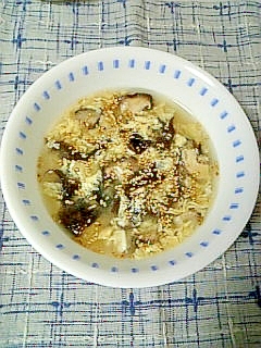 ☆木耳椎茸の玉子中華スープ☆
