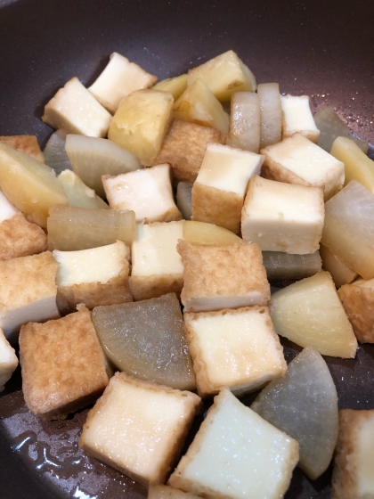 鶏肉がなかったので厚揚げで作りました。
美味しかったです♪