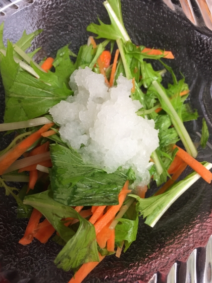 水菜と錦糸卵の和風サラダ