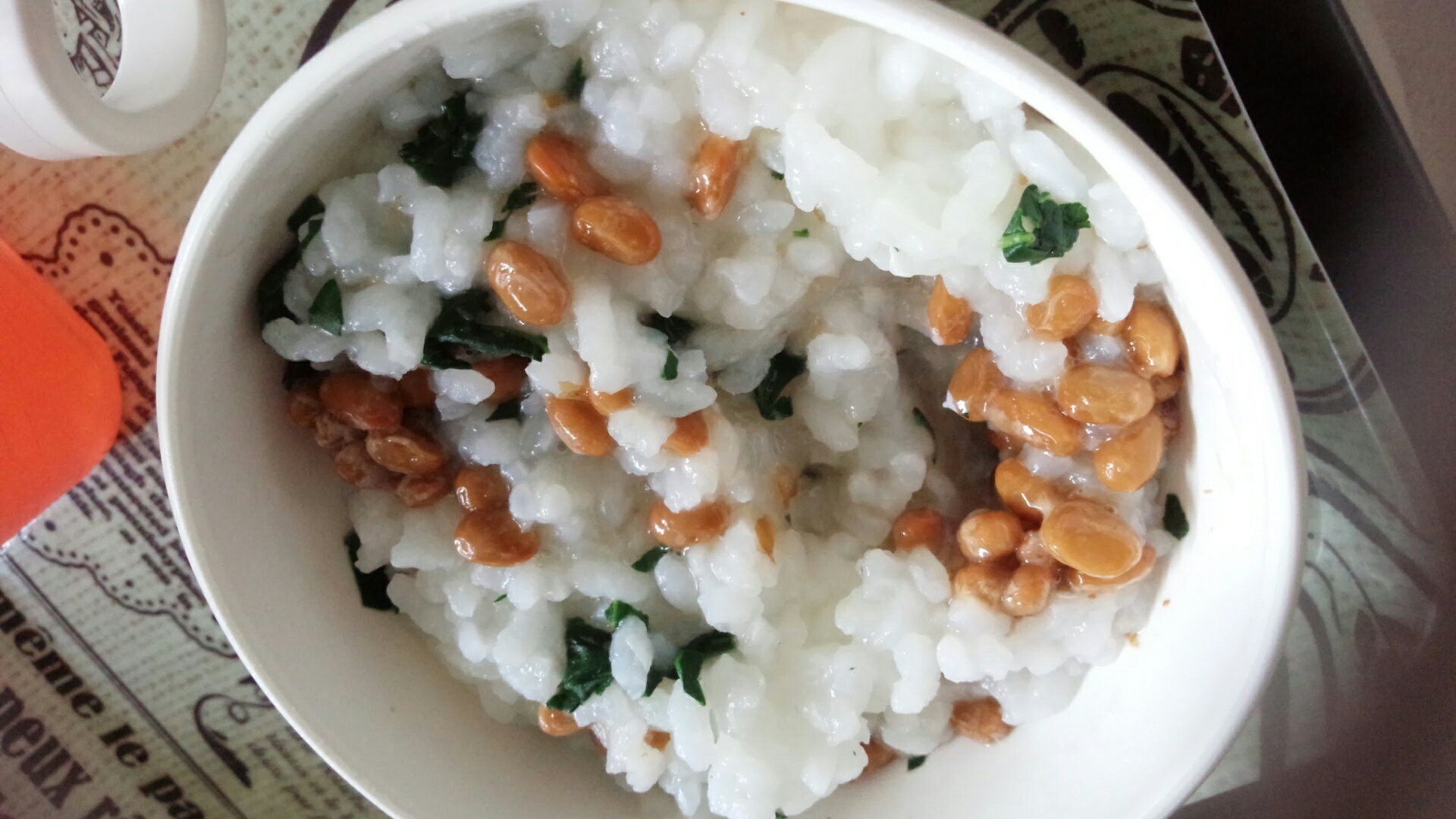 【離乳食後期】小松菜納豆ご飯