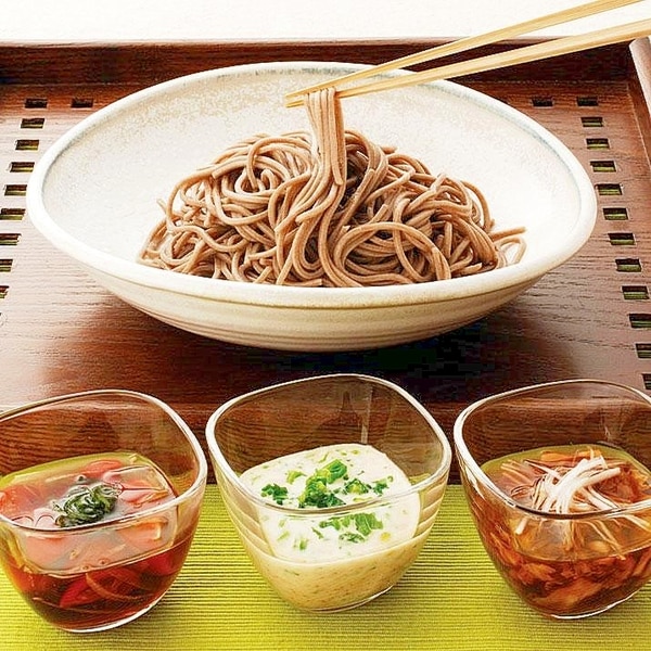 麺つゆ ごまだれが決め手 春のざるそば3色だれ レシピ 作り方 By アサムラサキ 楽天レシピ 麺つゆ ごまだれが決め手 春のざるそば3色だれ レシピ 作り方 By アサムラサキ 楽天レシピ