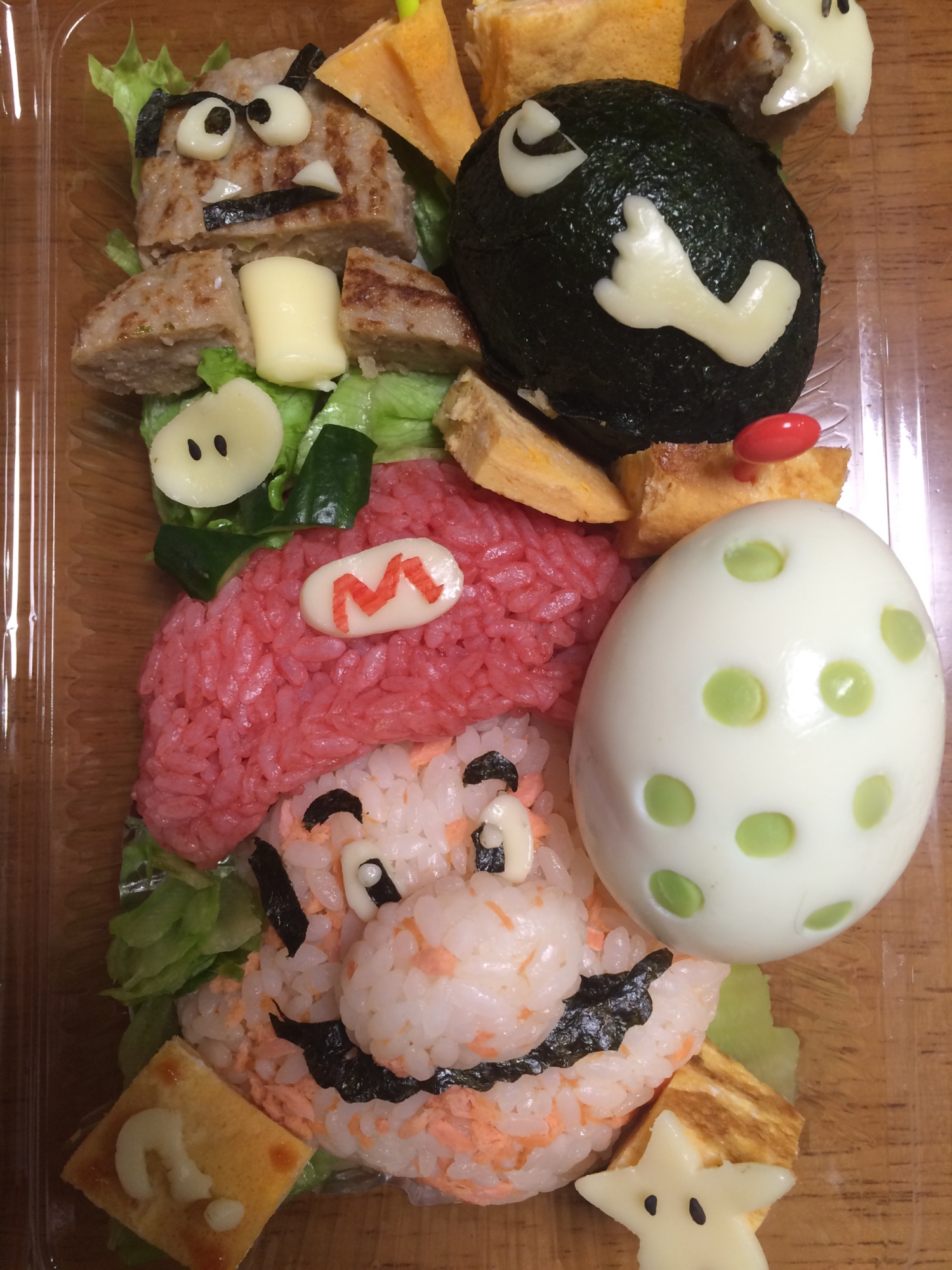 簡単キャラ弁！マリオ。