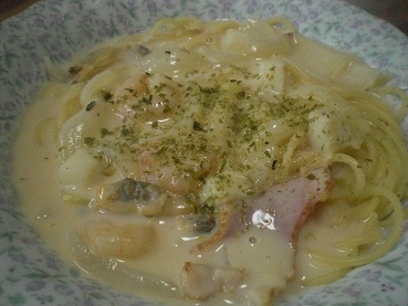 パスタ大好き！特にクリームパスタは・・・・とっても美味しくて大満足です。ごちそうさまでした。(*^_^*)