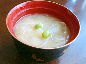 夏にヒンヤリつるつる～♪ところてん入り冷やし汁