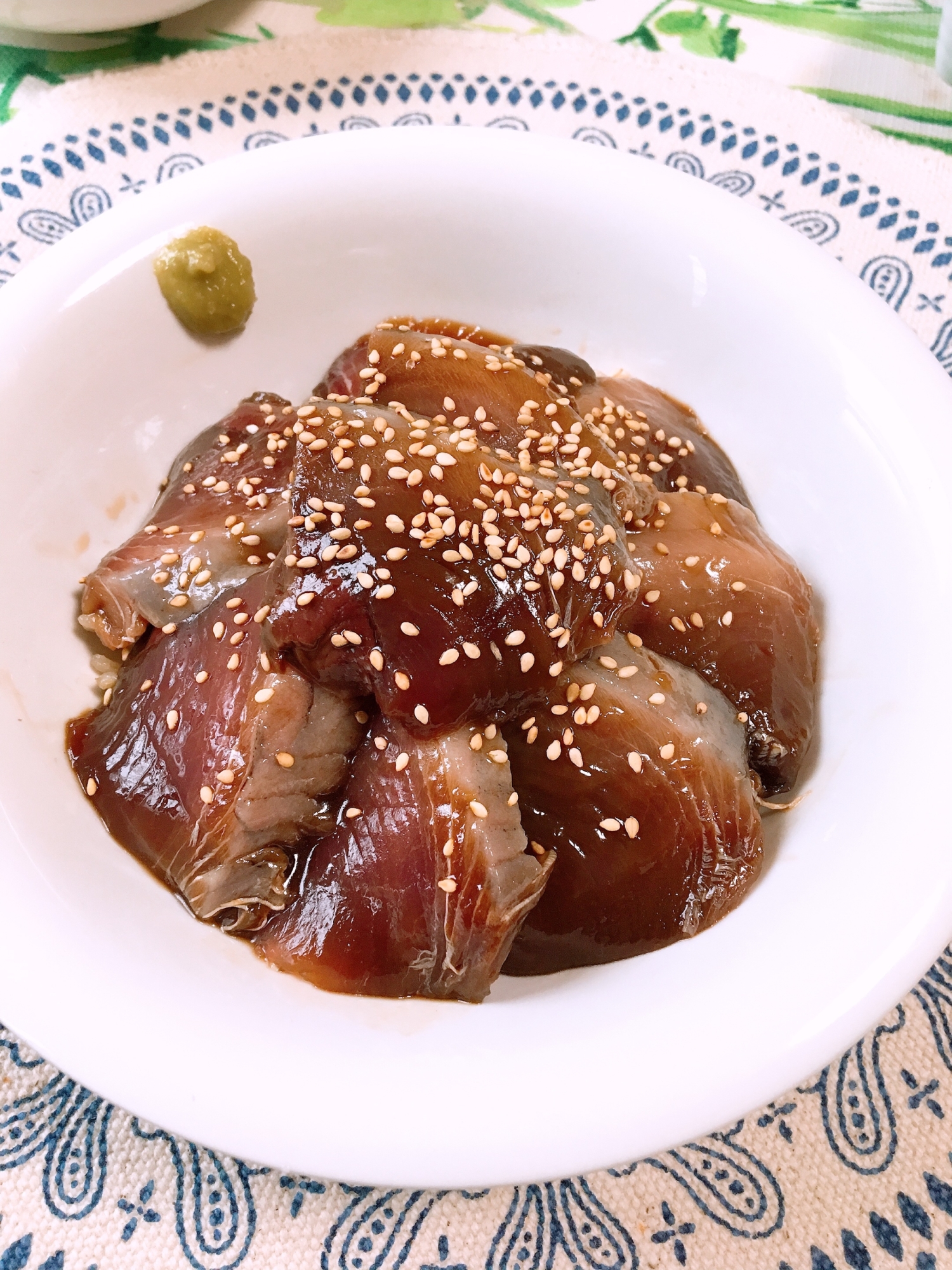 鰹の漬け丼♩材料２つで刺身なんでも漬けダレシピ！