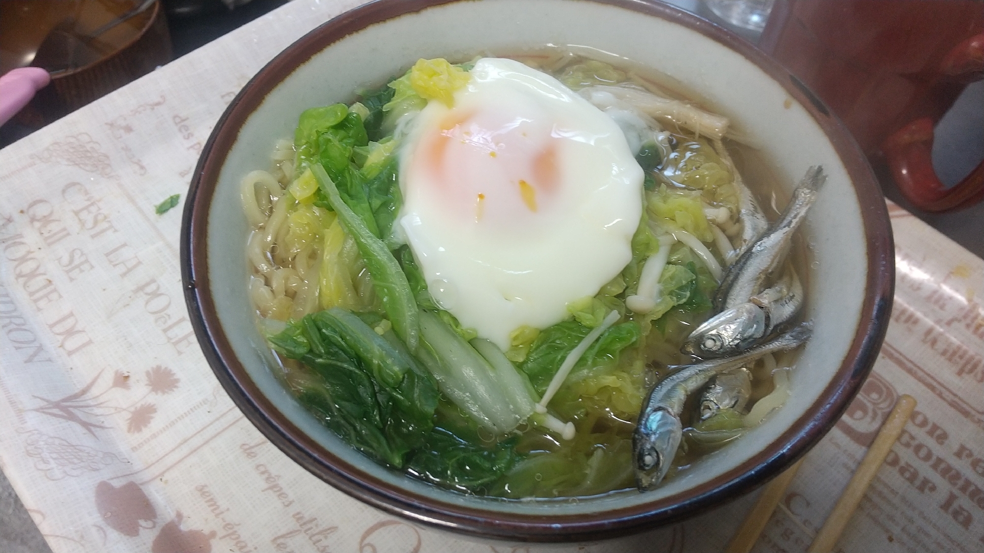 白菜温玉ラーメン