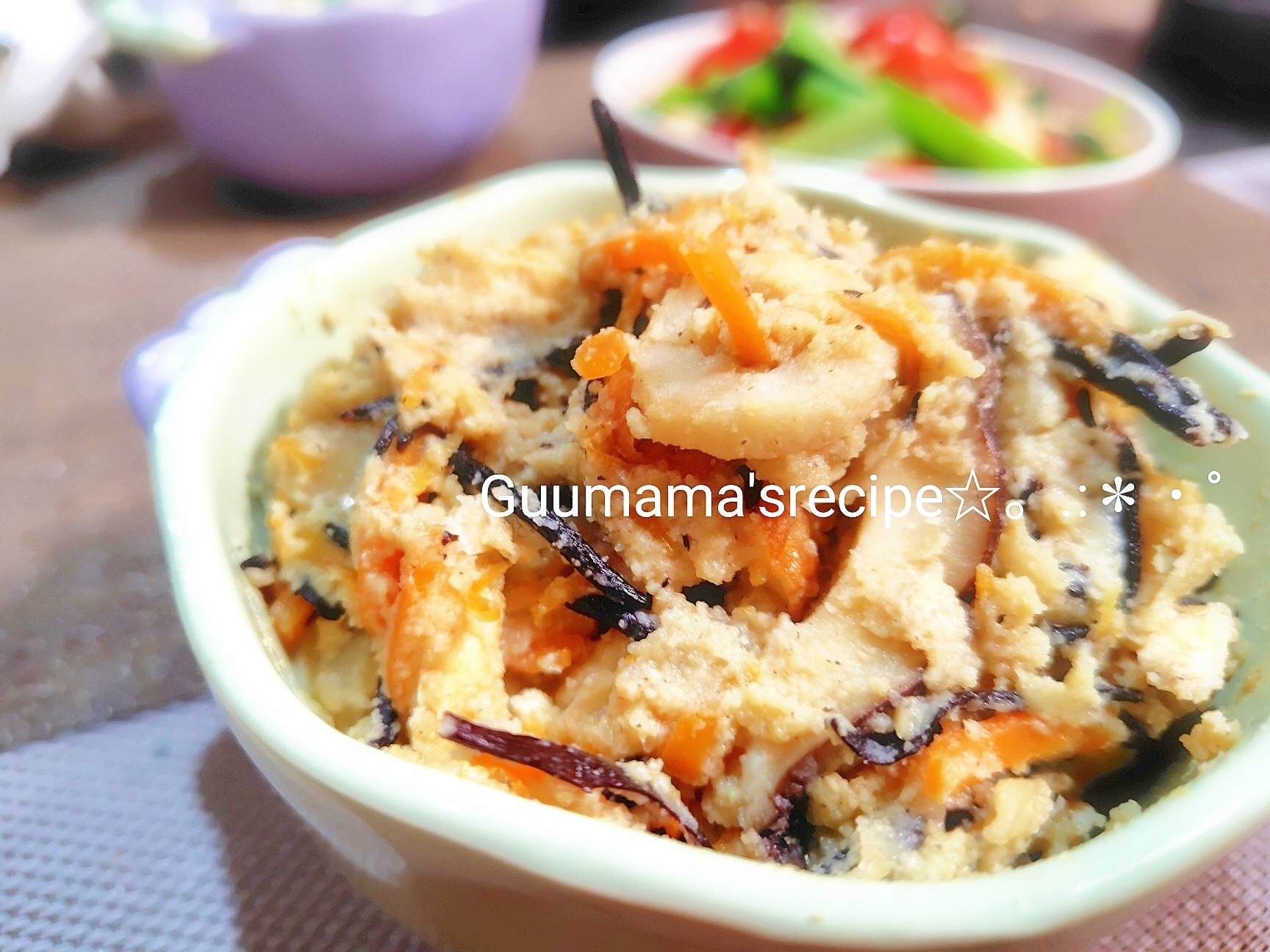 しっとり♡おからパウダーで♡ちくわとひじきの卯の花