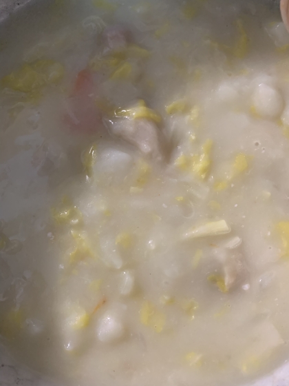 コク旨♡白菜とじゃが芋の味噌クリームシチュー