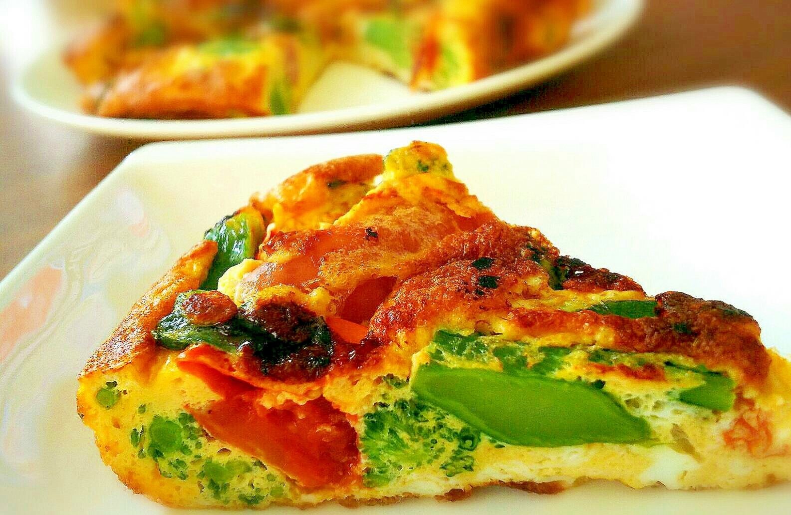 ハナッコリーとウインナーのスペイン風オムレツ♪