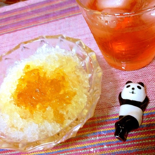 簡単美味しいオトナおやつ、柚子梅酒かき氷