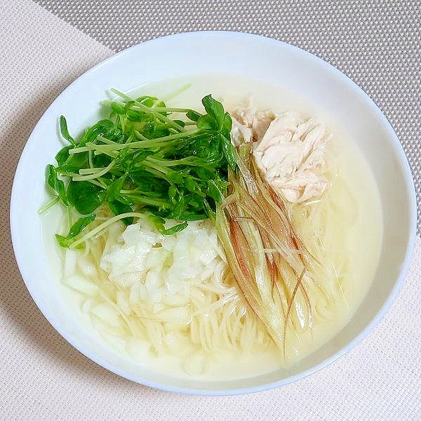 ささみの茹で汁でそうめん☆捨てずに食べる★減塩志向