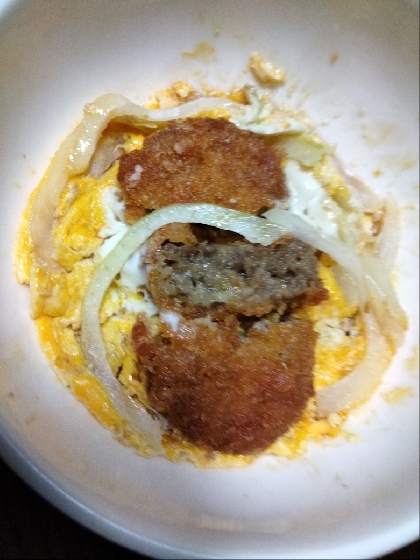 レンジでカツ煮(カツ丼風)！