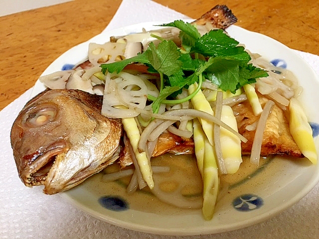 鯛の干物の和風あんかけ（よか魚ドットコム）