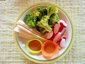 野菜スティック 酢味噌ディップでヘルシーに^^