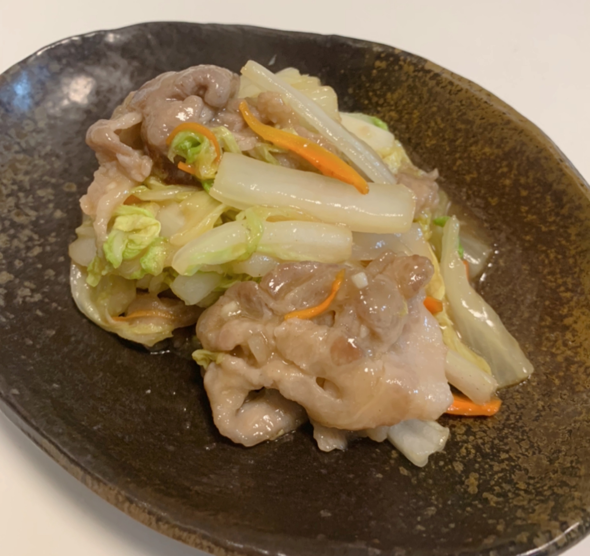 白菜と豚こま肉の中華炒め