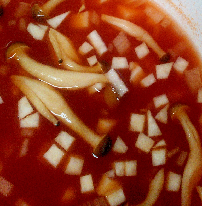 余り物のトマトジュースで☆スープ
