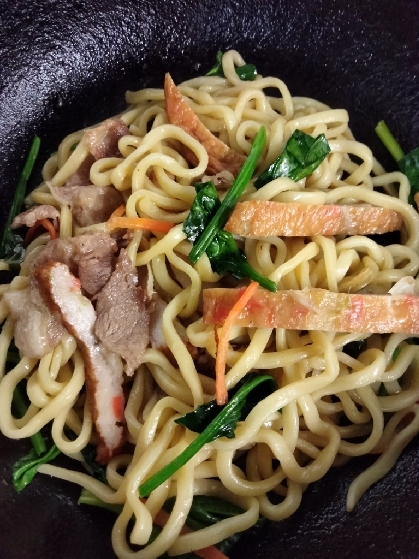 さつま揚げ♪焼きそば✧˖°