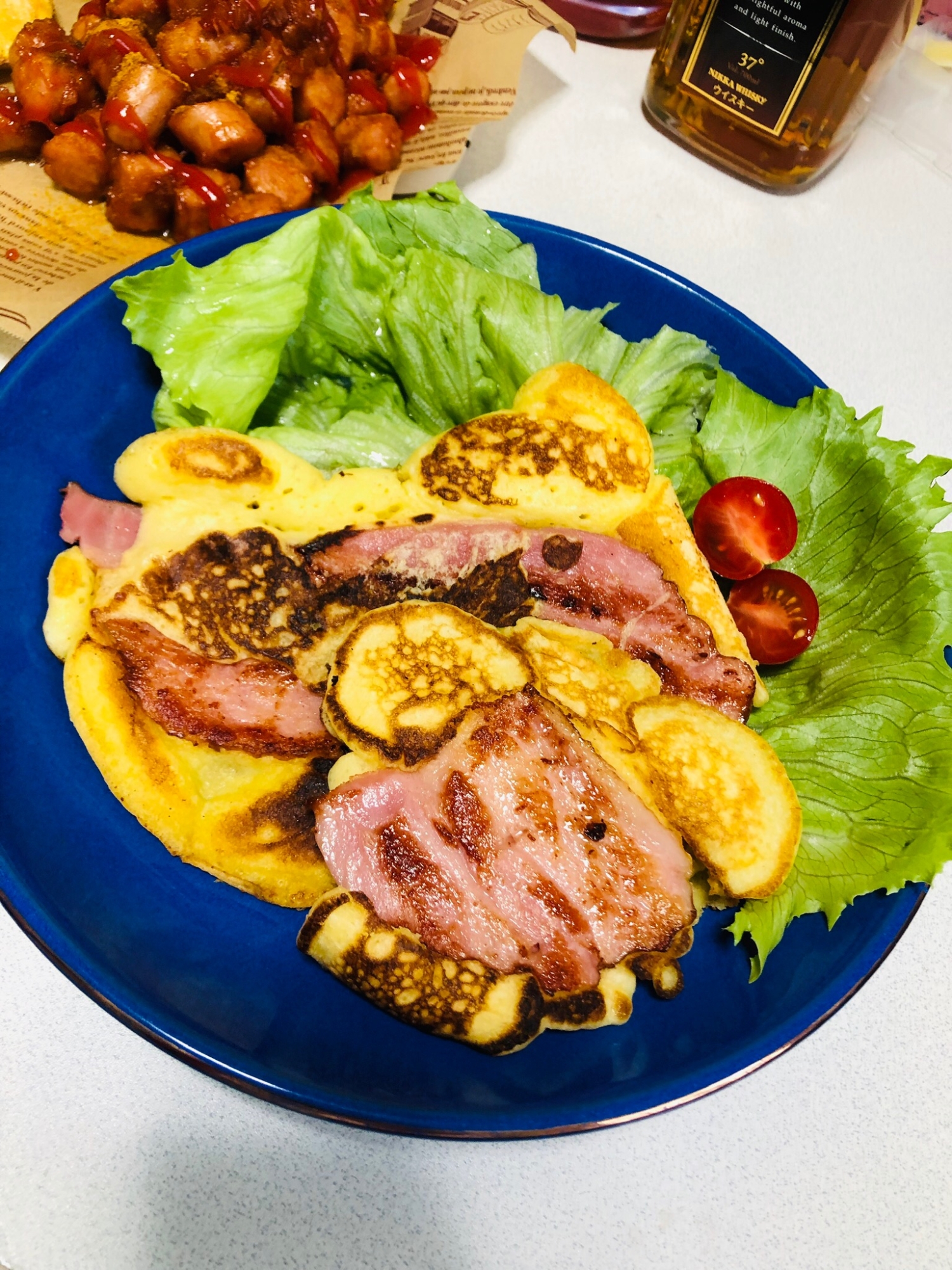 ホットケーキミックスでご馳走 ベーコンパンケーキ レシピ 作り方 By かしわさん 楽天レシピ ホットケーキミックスでご馳走 ベーコンパンケーキ レシピ 作り方 By かしわさん 楽天レシピ