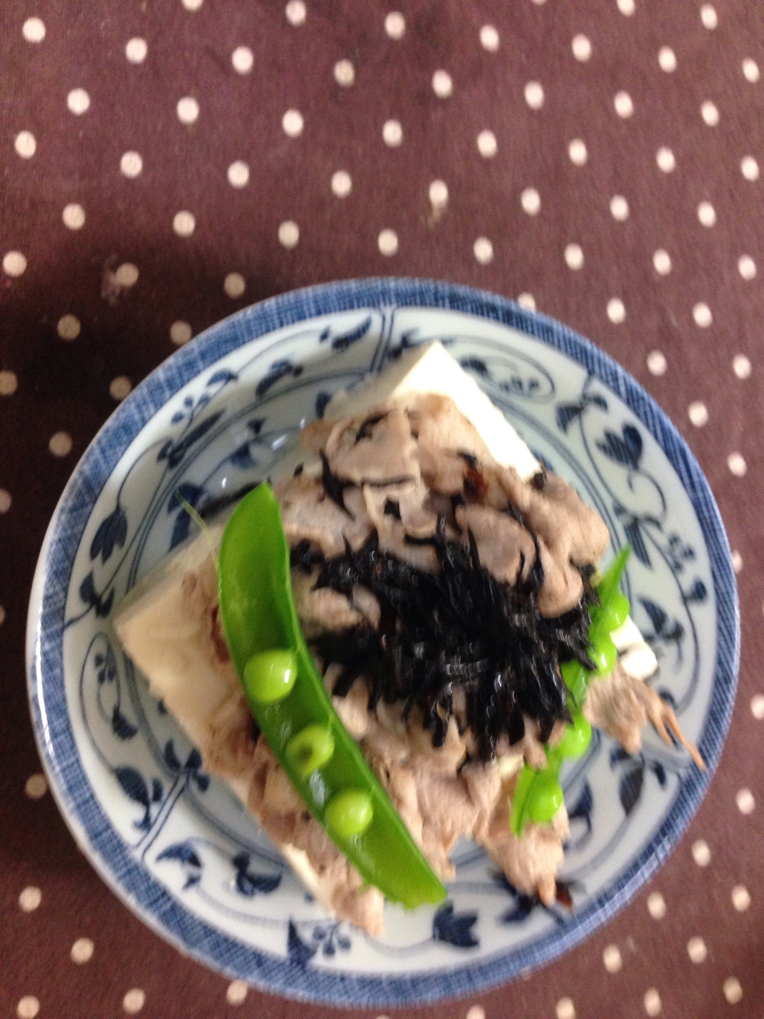 ひじき和え豚しゃぶ豆腐