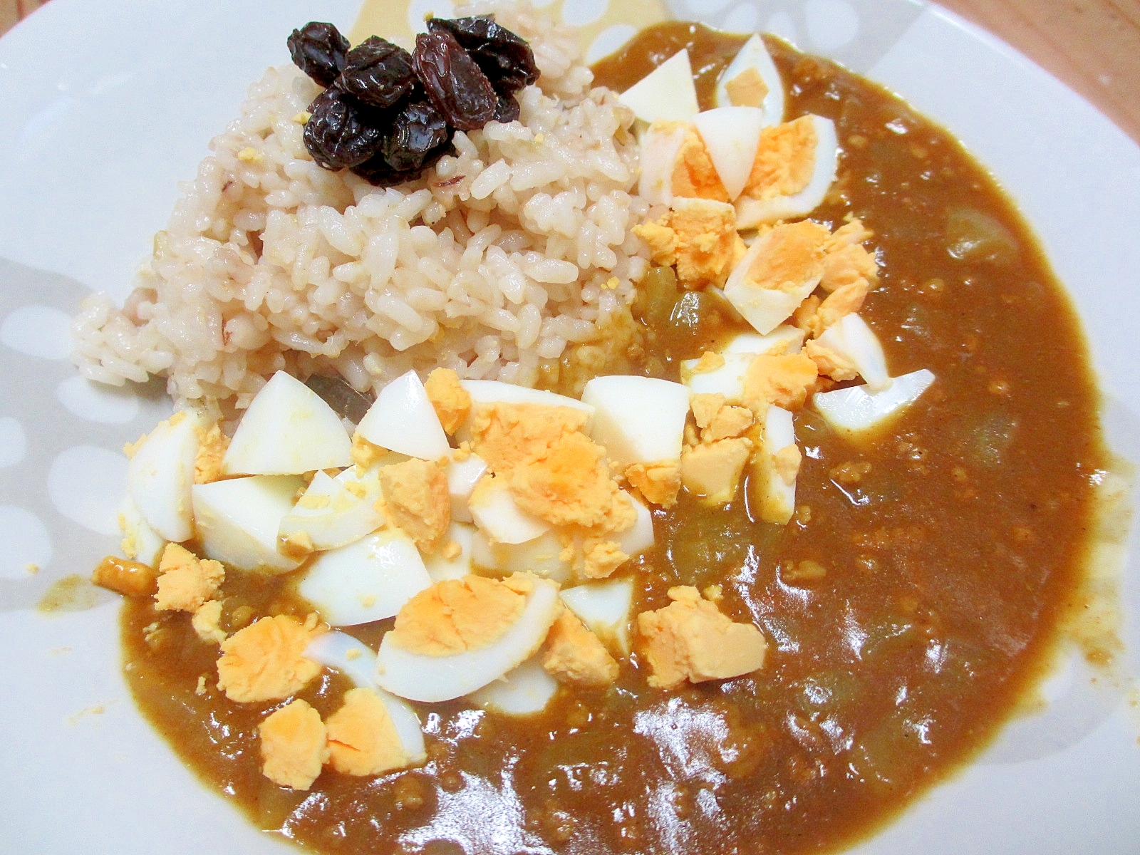 ゆで卵のひき肉カレー