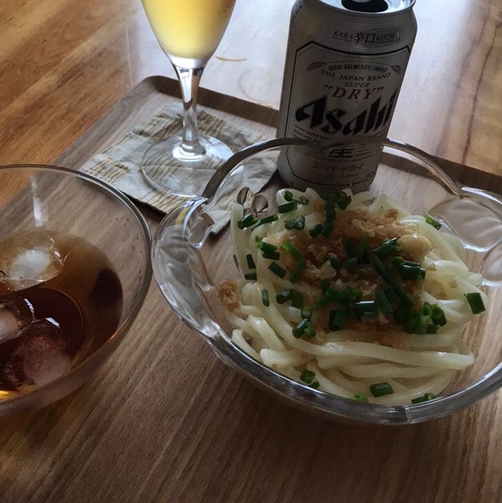 鰹粉天かす冷やしうどん