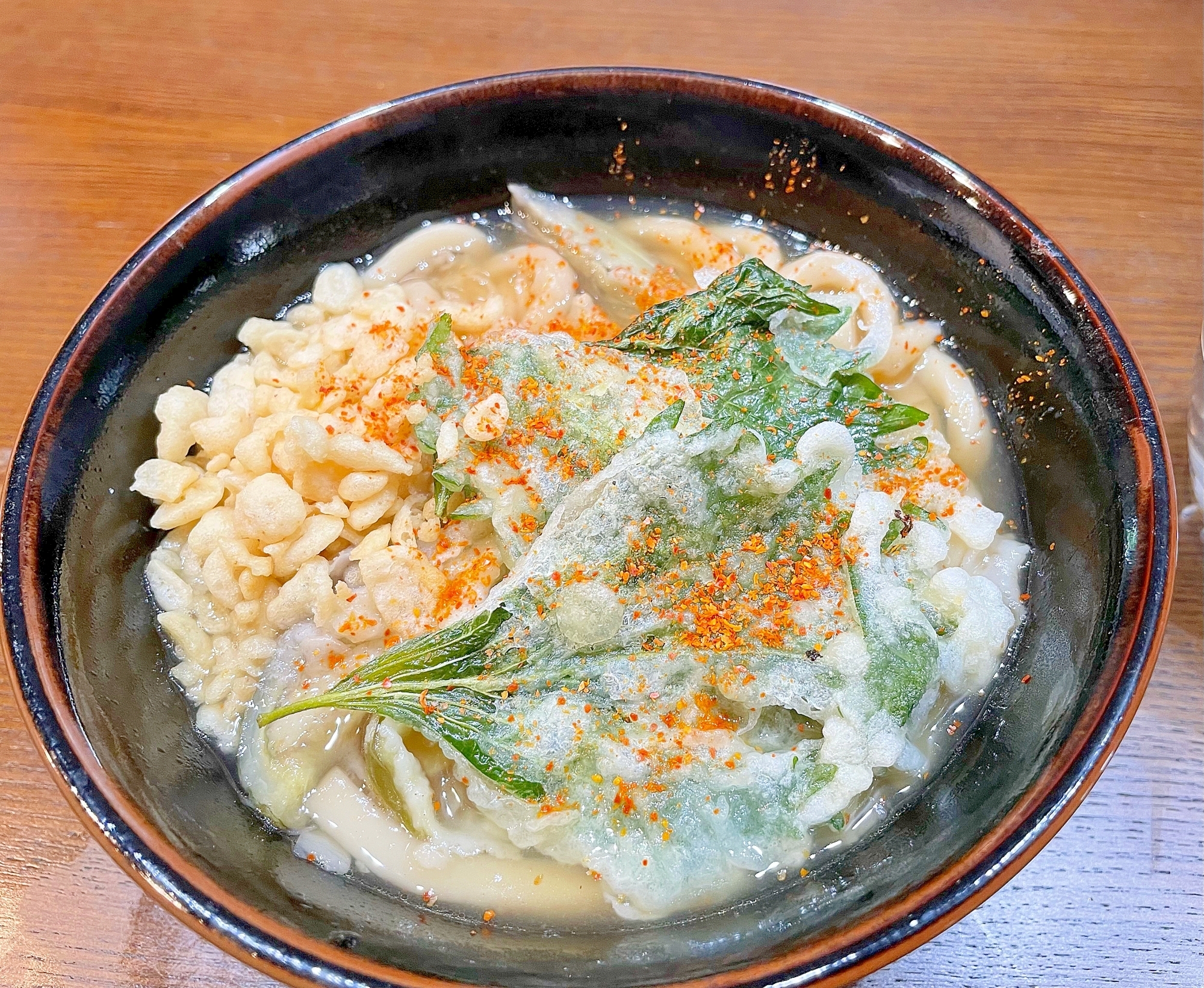 大葉の天ぷらうどん