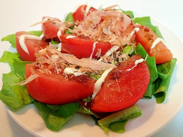 サラダ菜とトマトの和風サラダ レシピ・作り方 by ぷ〜みぃまま