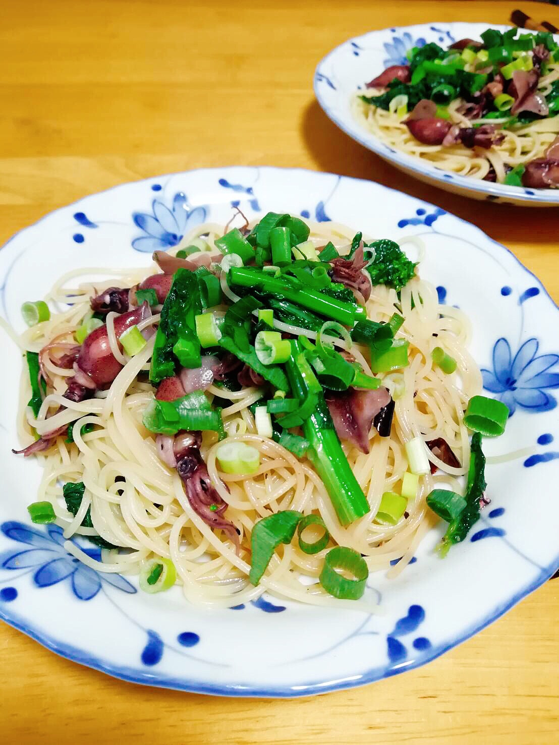 春パスタ！菜の花とホタルイカのアーリオオーリオ