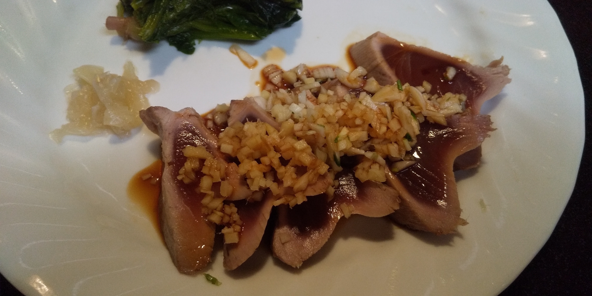 カツオのたたき生姜風味 ニンニク醤油で レシピ 作り方 By 健康美容食 楽天レシピ カツオのたたき生姜風味 ニンニク醤油で レシピ 作り方 By 健康美容食 楽天レシピ