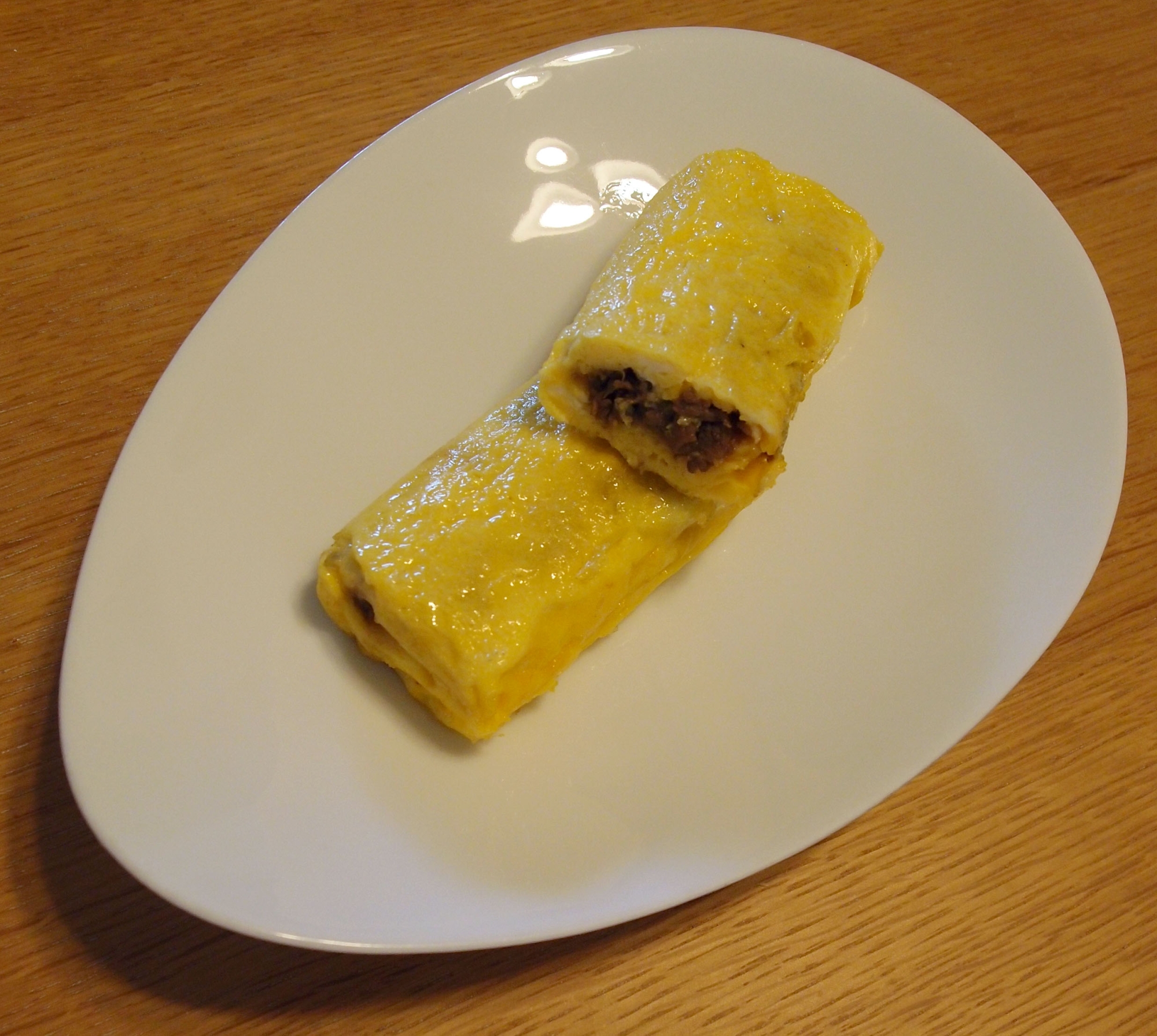 牛こま肉の甘辛煮入りの卵焼き レシピ 作り方 By Amnos73 楽天レシピ